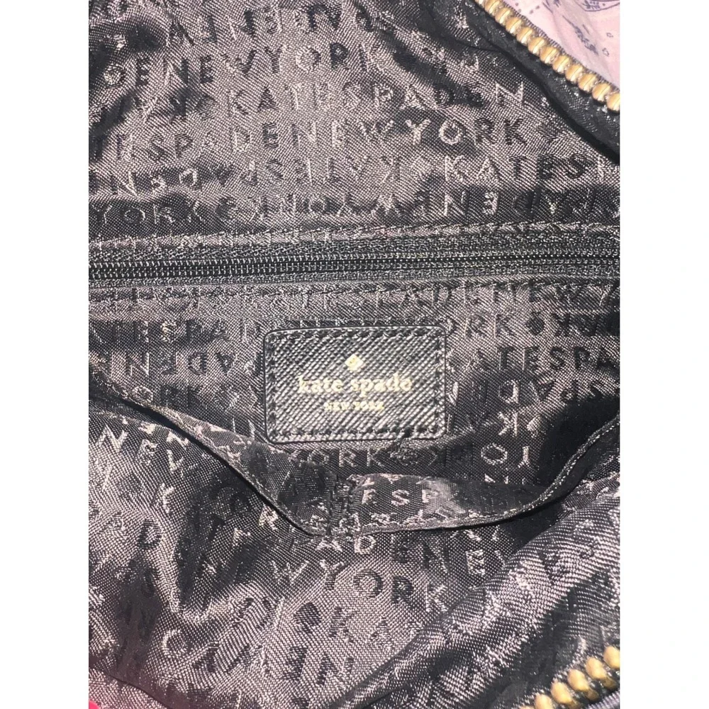 Kate Spade New York Polka Dot Nylon‎ Crossbody Bag Black White Gold Hardware